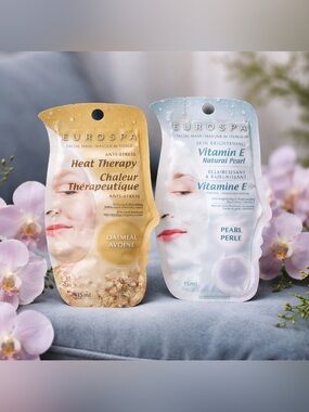 Eurospa Facial Mask 2 Pack Set - Oatmeal and Pearl